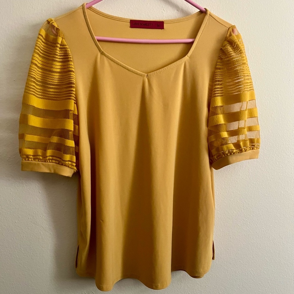 Mustard Yellow Women's Top - Picture 1 of 7